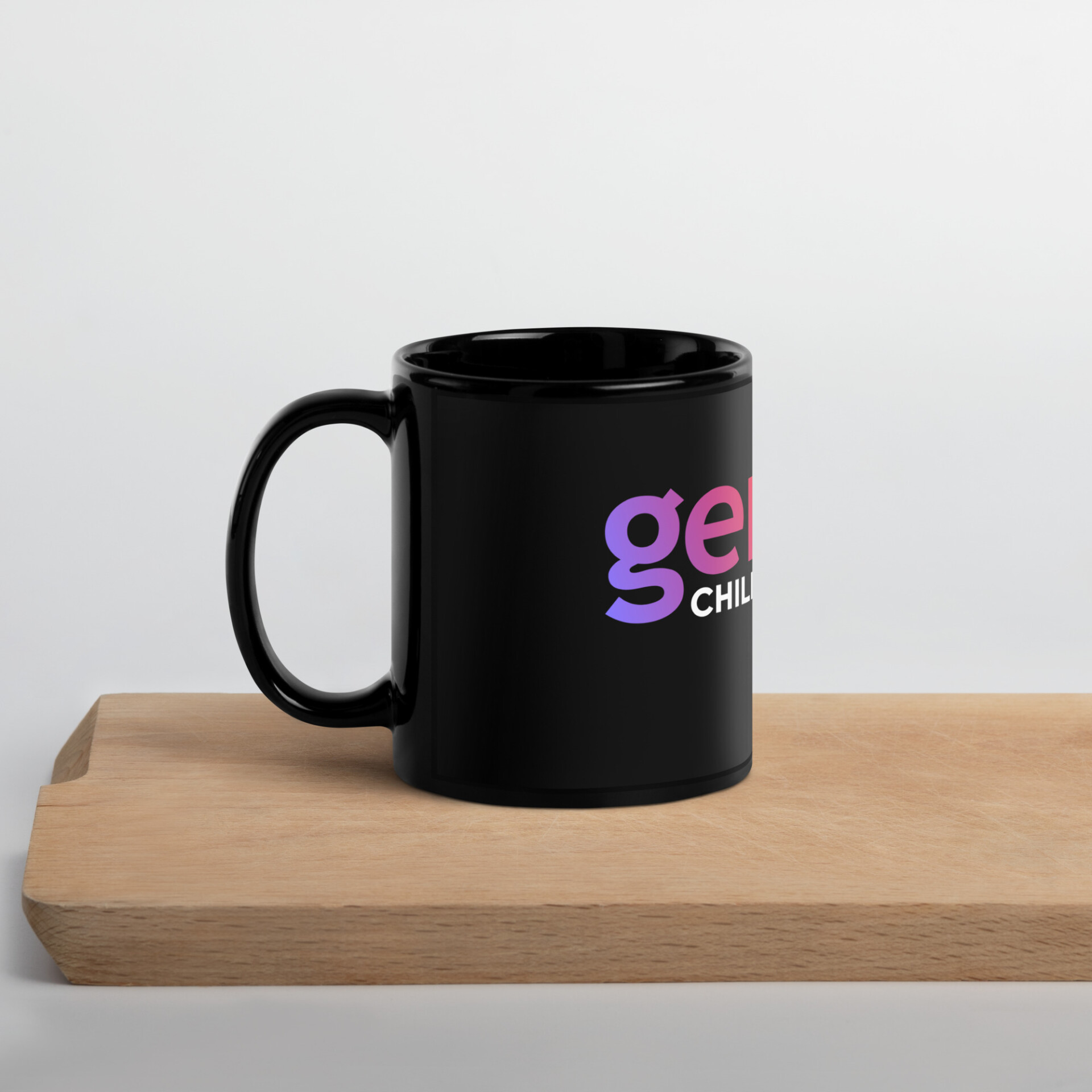 Black Rainbow Logo Glossy Mug - Image 3