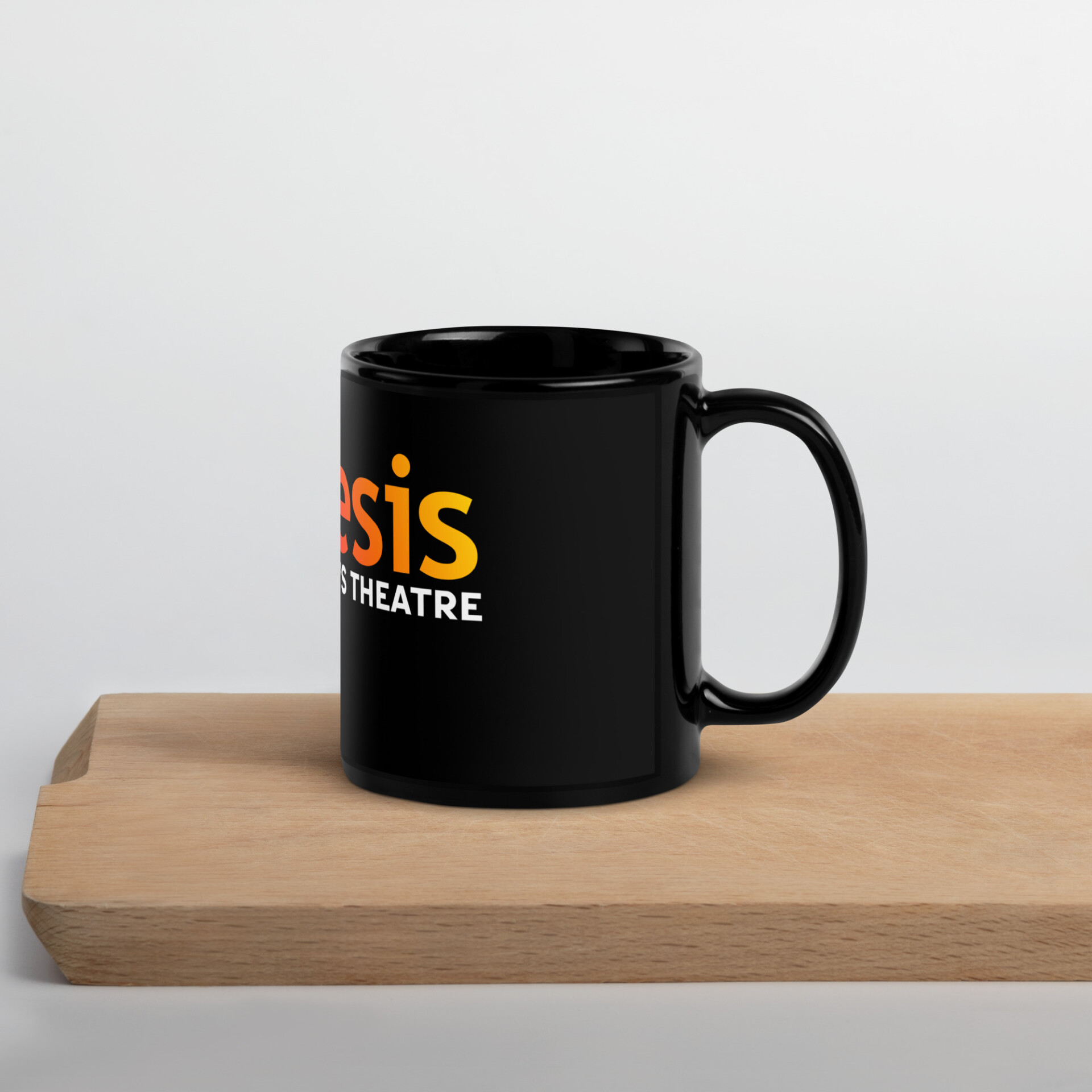 Black Rainbow Logo Glossy Mug - Image 4