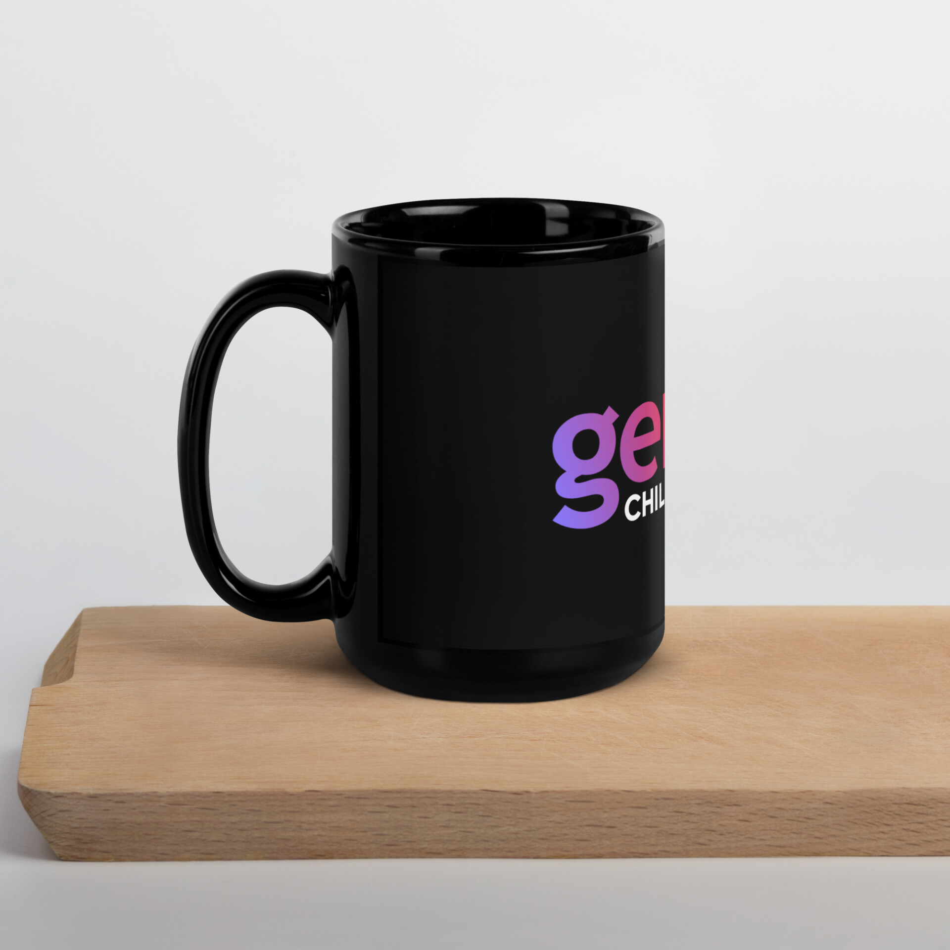 Black Rainbow Logo Glossy Mug - Image 6