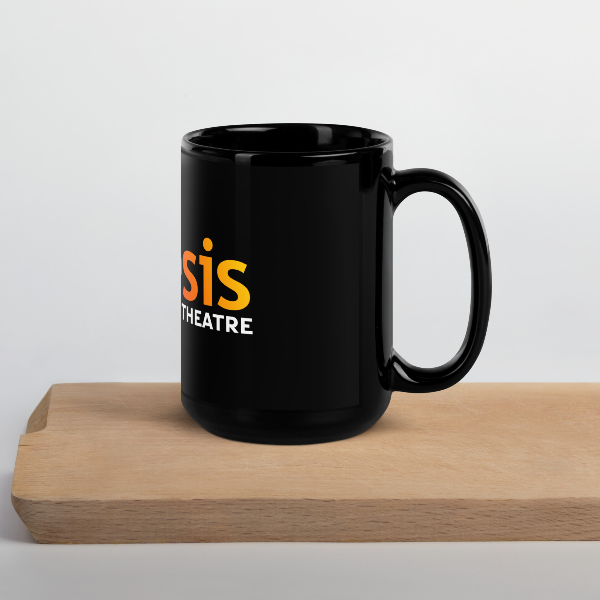 Black Rainbow Logo Glossy Mug